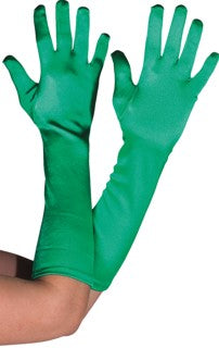 satin handschuhe grün Satin Handschuhe Classic 40cm grün